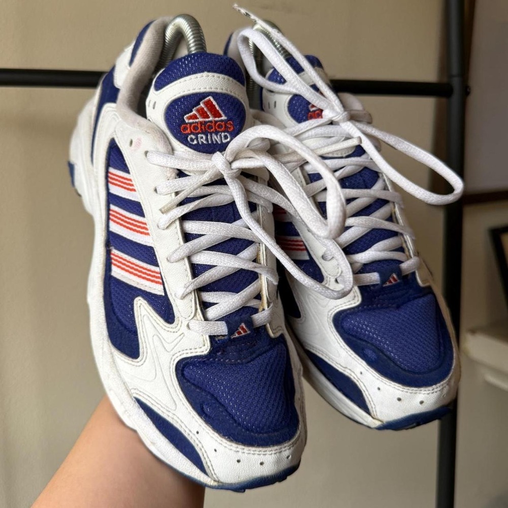 Vintage Adidas Grind 1 Sneakers 1999 Blue Orange White US 6.5